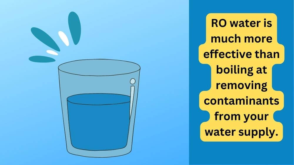 RO water is much more effective than boiling